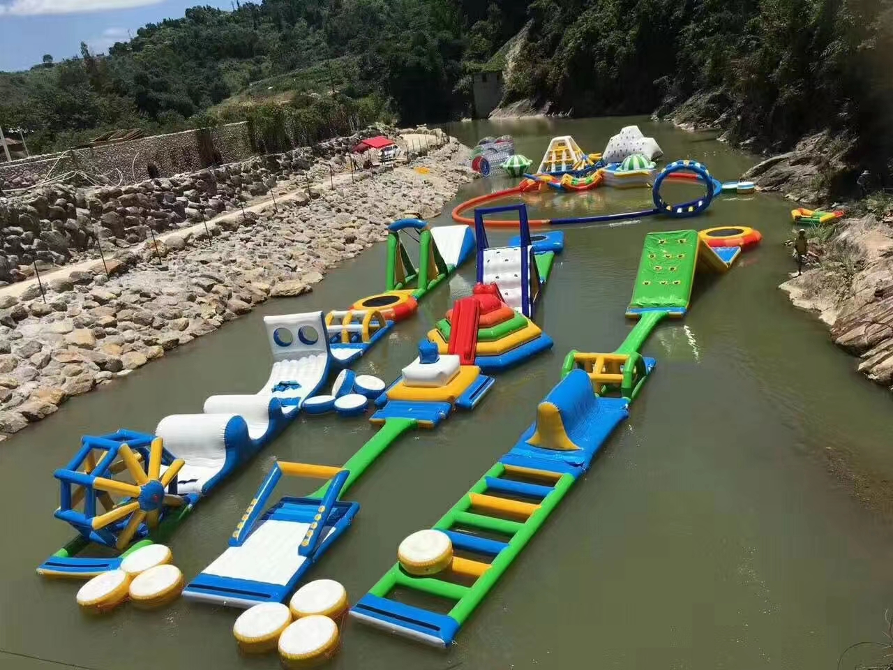 wholesale Inflatable Summer popular outdoor Inflatable water park floating inflatable water park