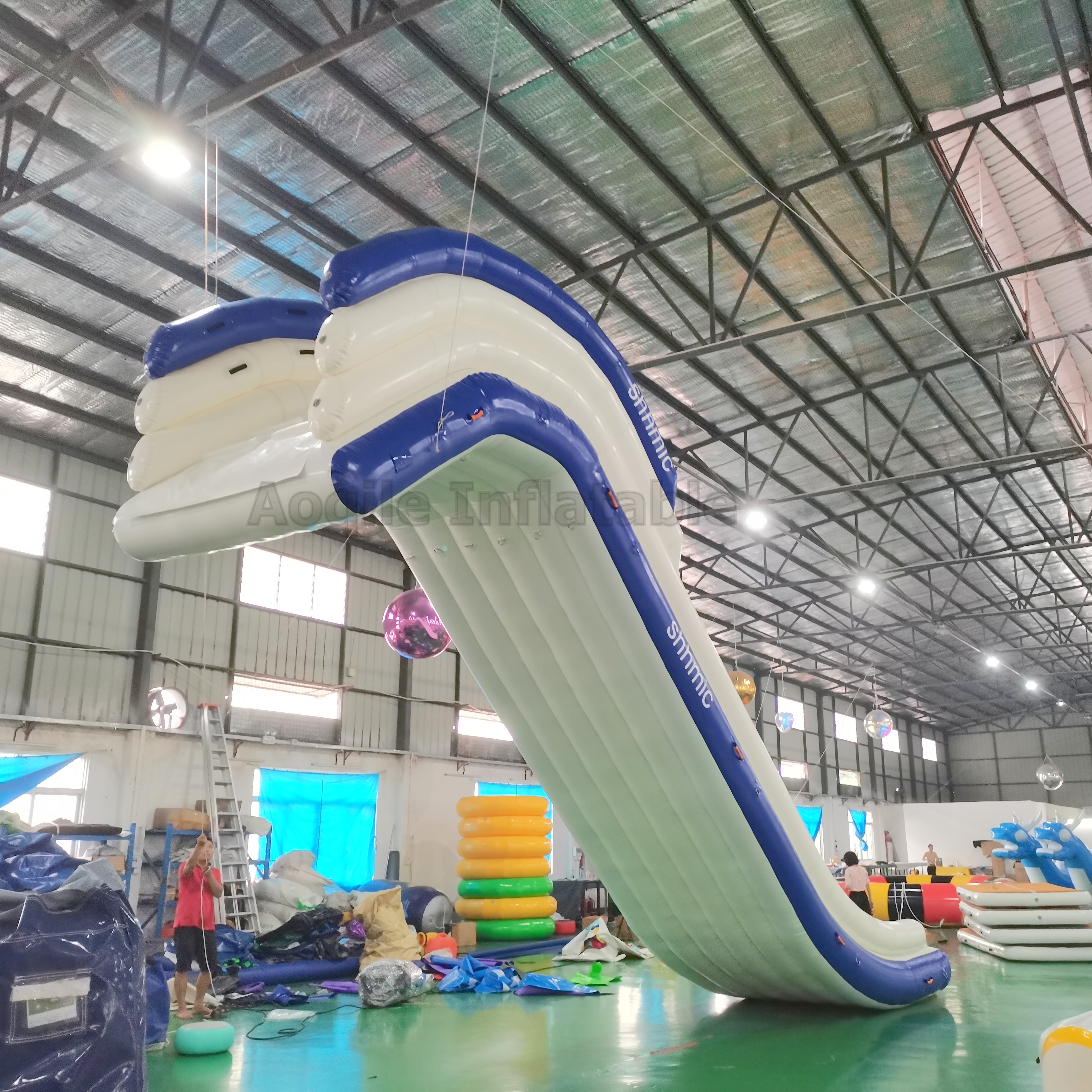 Custom Floating Yacht Water Slide Houseboat Inflatable Yacht Slide,Outdoor Inflatable Floating Water Slide for Yacht