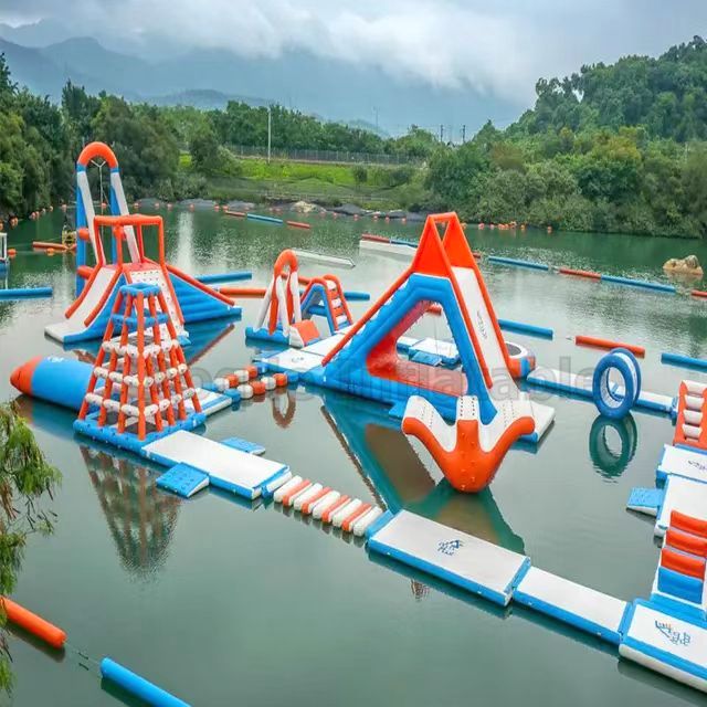 Hot Sale High Quality Adult Water Climbing Sports Obstacle Park Game Inflatable Floating Water Park