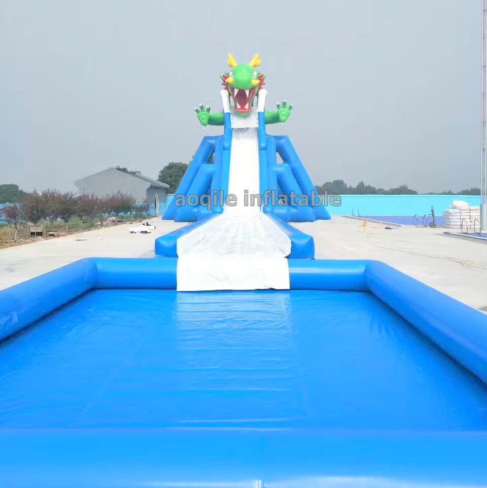 10 meters high adults huge inflatable hippo water slide for beach from China inflatable manufacturer