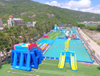 China Manufacturer inflatable water amusement park on ground, inflatable water park with pool and slide