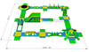 Aoqile inflatables water play equipment sea amusement park aquapark water park inflatable on water