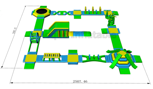 Aoqile inflatables water play equipment sea amusement park aquapark water park inflatable on water