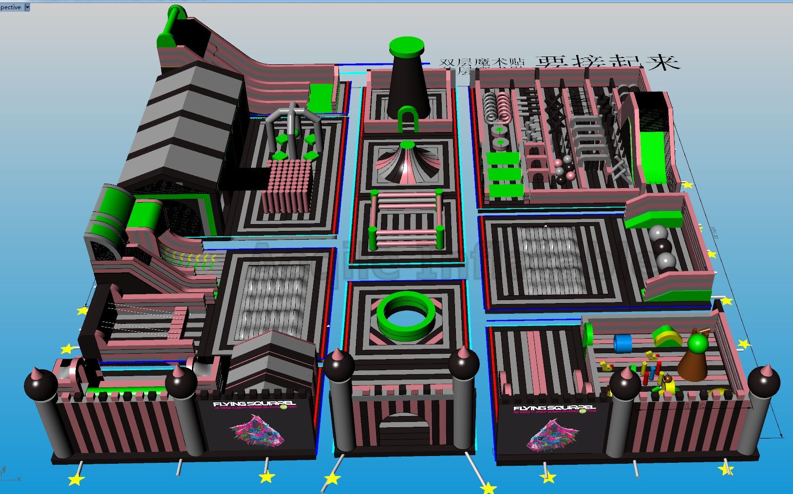 Enormous Indoor Inflatable Air Trampoline Park Playground Inflatable Air Playground For Sale