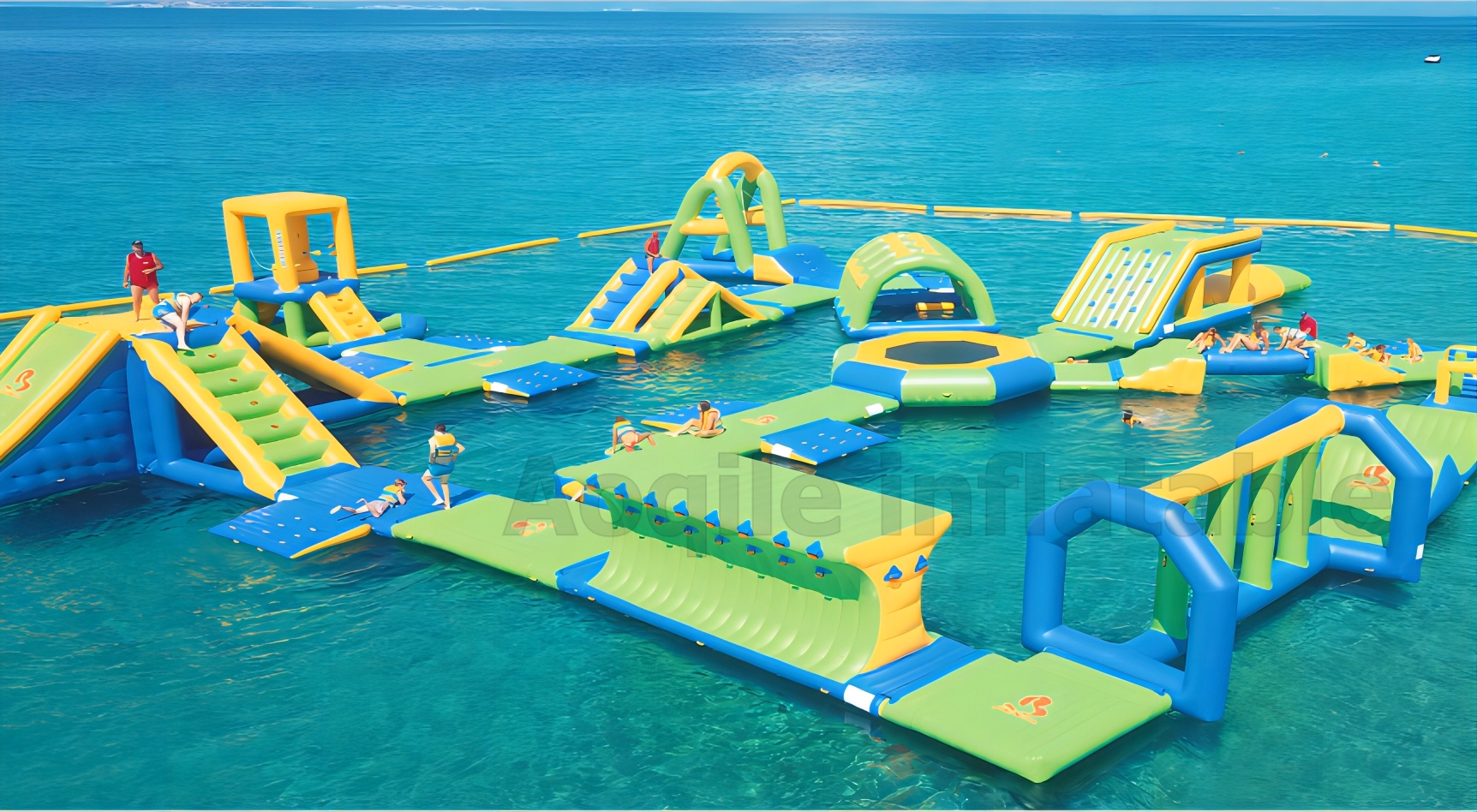 New design inflatable Water park equipment water slide swimming pool 0.55mm-0.9mm pvc water play game