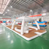 Inflatable Floating Sun Deck Floating Island Lounge Party Leisure Platform Inflatable Floating Party Dock With Tents