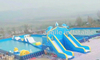 Large Commercial Inflatable Outdoor Mobile Water Park , Inflatable Ground Water Park Equipment