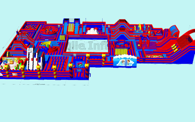 Children indoor big inflatable trampoline theme park, Amusement game park equipment, Kids play theme park for sale