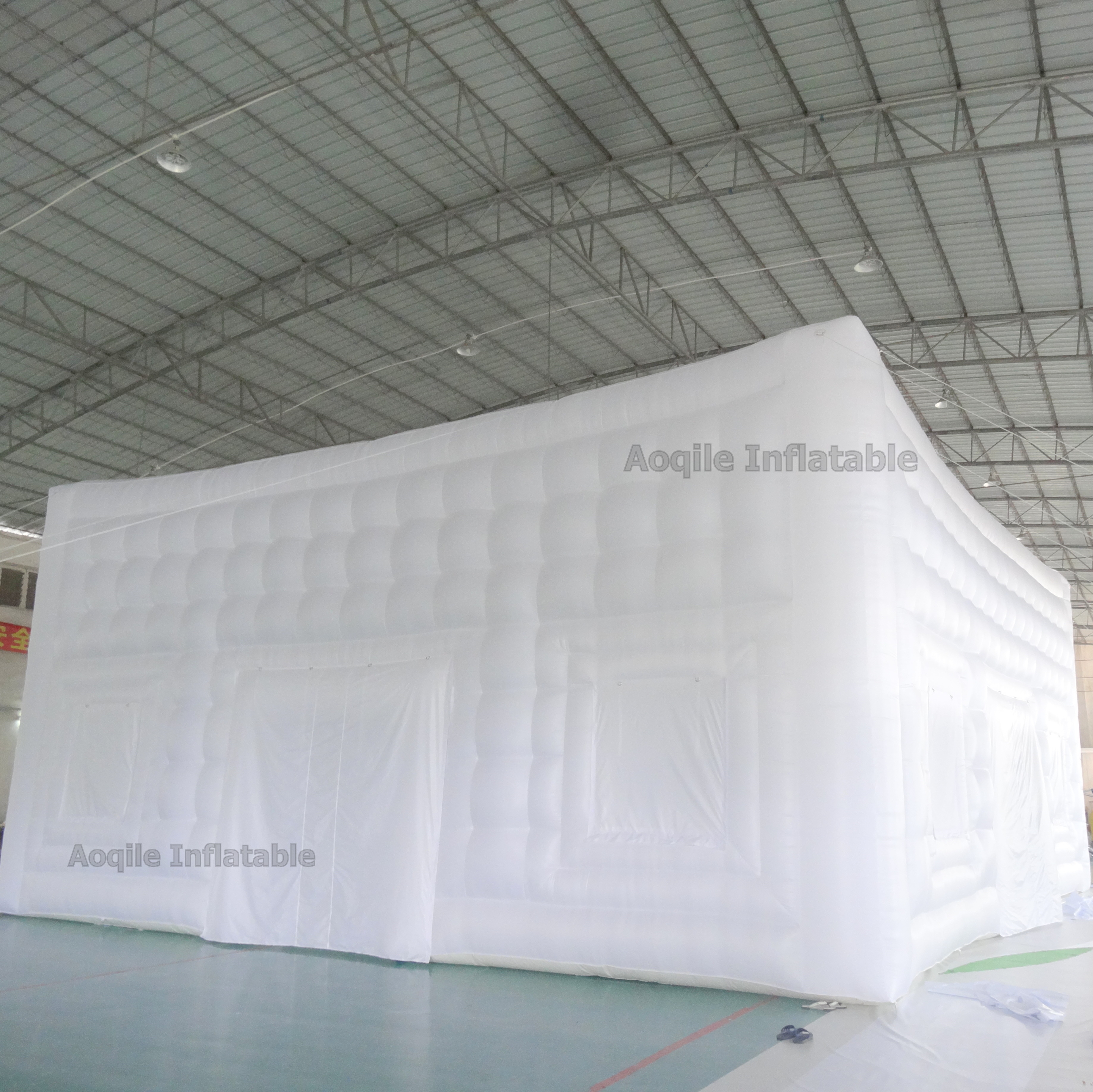 Outdoor Oxford Cloth Cube Tent Trade Show Advertising Tent Led Lighting Mobile Portable Inflatable Bubble Tent