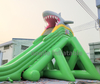 Custom Giant Shark Amusement Water Park Drop Kick Slide Inflatable Flying n Slip Water Slide