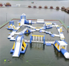Water Floating Island Inflatable Park Commercial Inflatable Floating Water With Slide Castle