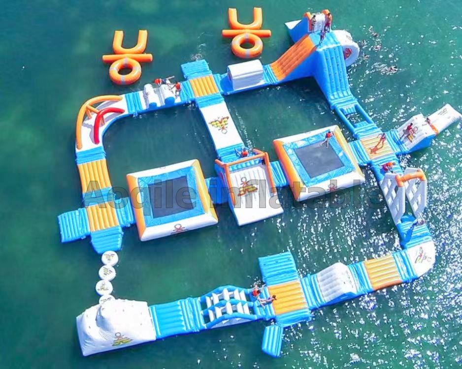 Summer Water Carnival Party Inflatable Park Outdoor Water Floating Park Equipment