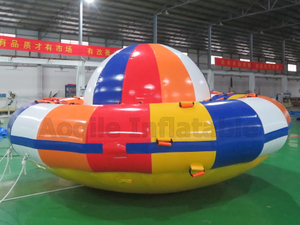 Inflatable Spinning Ufo Towable Tube For Water Entertainment Inflatable Water Rotating Disco Boat