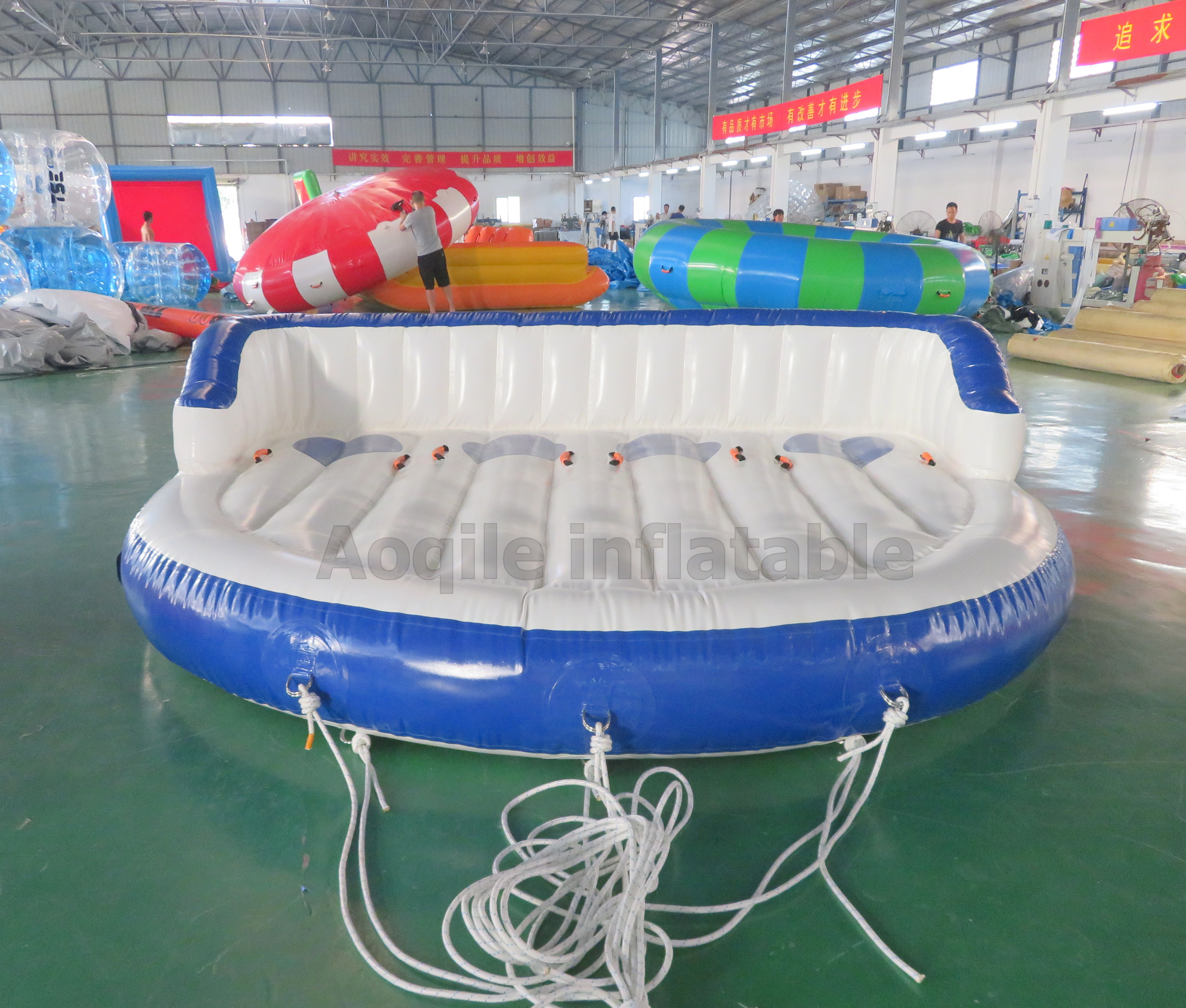 Commercial Heavy Duty Towables Water Ski Tube Inflatable Towable Tube Sofa for Ski Water Sport