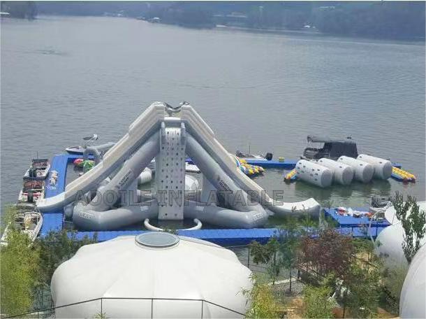 Floating Water Slide Inflatable Water Park Slide Inflatable Aqua Parks