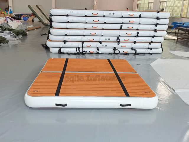 Good quality inflatable floating platform dock fishing leisure water platform