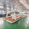 Inflatable Floating Sun Deck Floating Island Lounge Party Leisure Platform Inflatable Floating Party Dock With Tents