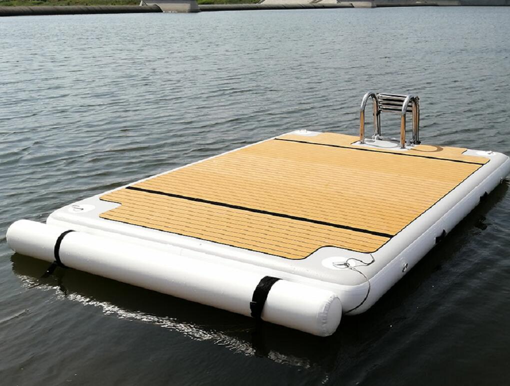 Inflatable Water Floating Platform Air Dock Leisure Water Sports Floating Island