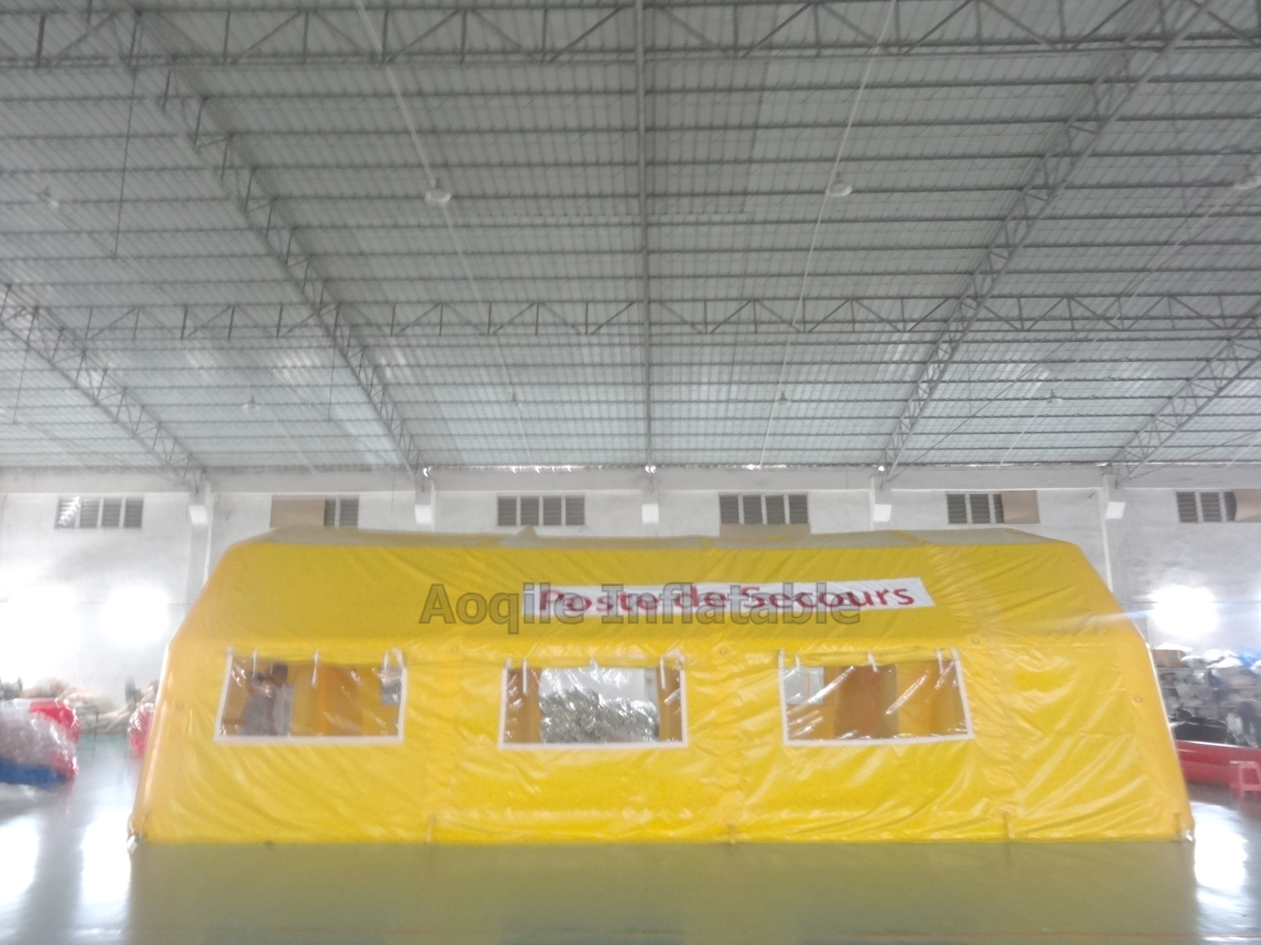 Yellow outdoor inflatable house Airsealed tent stage arch inflatable event tent