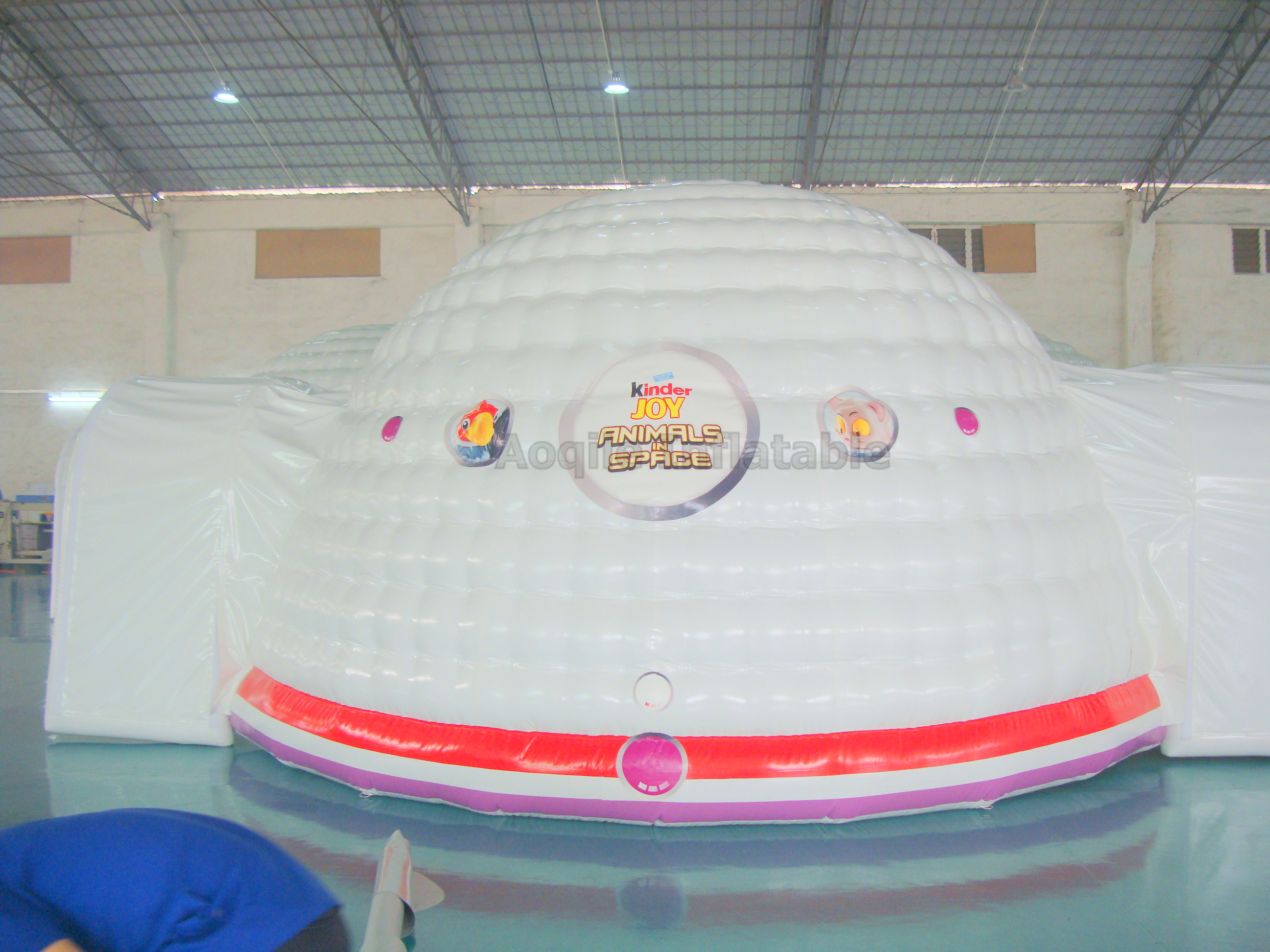 Custom Outdoor Party Iglu Event Dome advertising Tent White and red Inflatable Igloo Tent