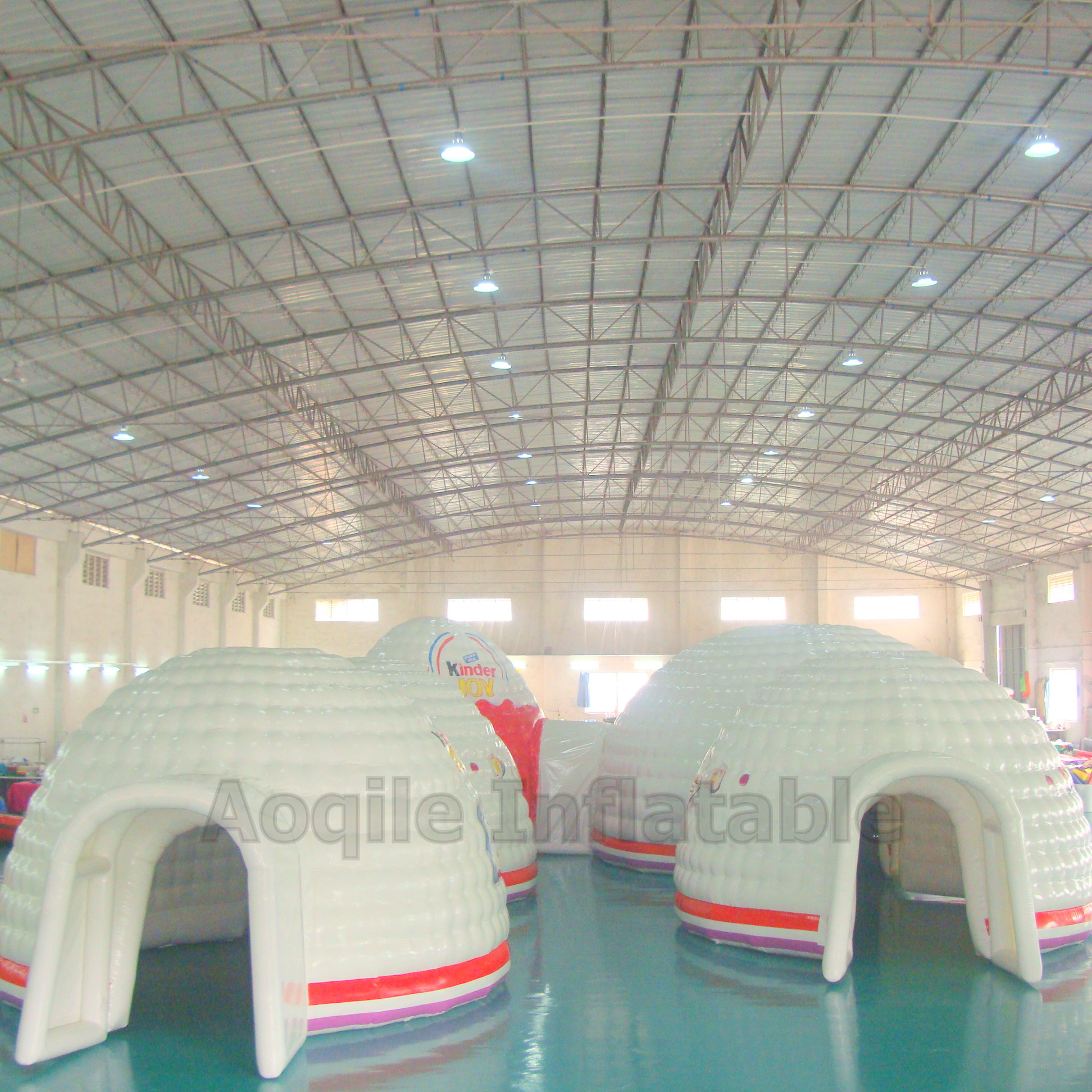 Custom Outdoor Party Iglu Event Dome advertising Tent White and red Inflatable Igloo Tent