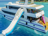 Water inflatable yacht slide