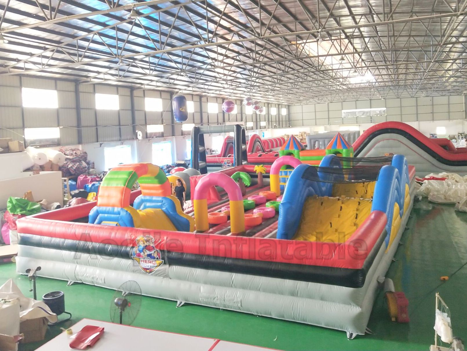 Enormous Indoor Inflatable Air Trampoline Park Playground Inflatable Air Playground For Sale