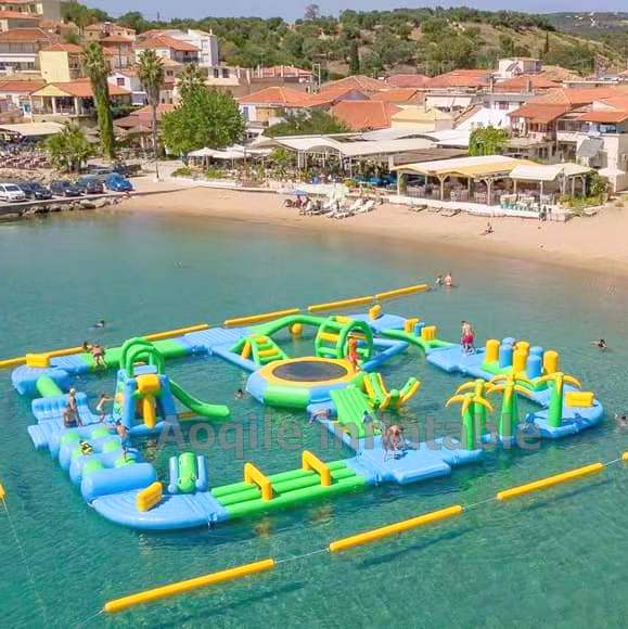 New inflatable floating obstacle inflatable floating water park games for adults equipment