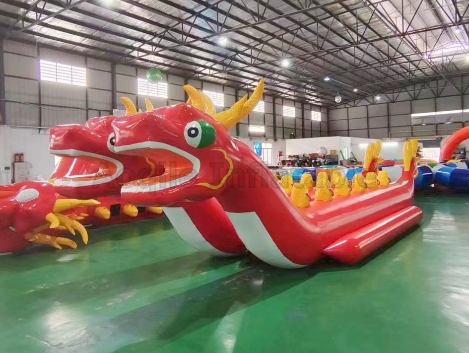 Air sealed Factory Good Selling Custom Size Sea Towable Inflatable Dragon Water Banana Boat for 10 Persons