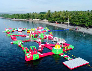 Custom Inflatable floating lake adults commercial aqua floating play equipment inflatable water park