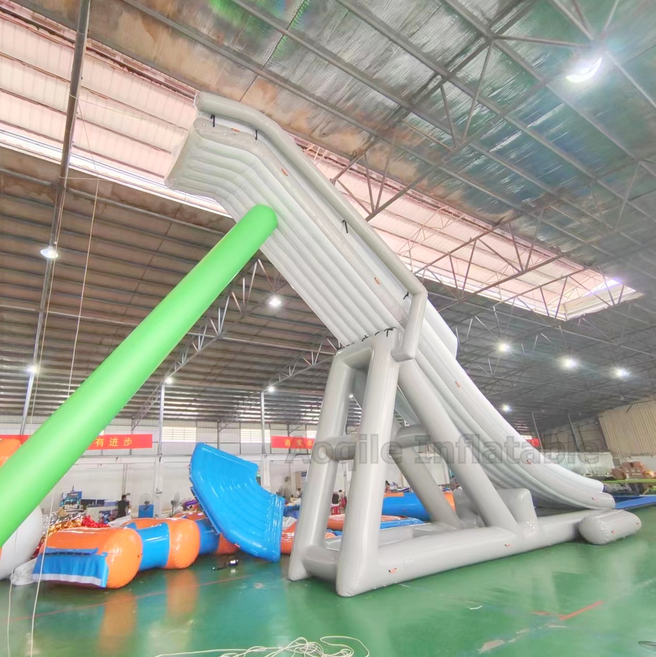 commercial water play equipment inflatable water yacht slide inflatable dock slide for boat