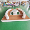 Inflatable Floating Sun Deck Floating Island Lounge Party Leisure Platform Inflatable Floating Party Dock With Tents
