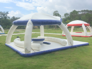 Summer Water Entertainment Inflatable Water Leisure Dock Platform Inflatable Floating Island Lounge