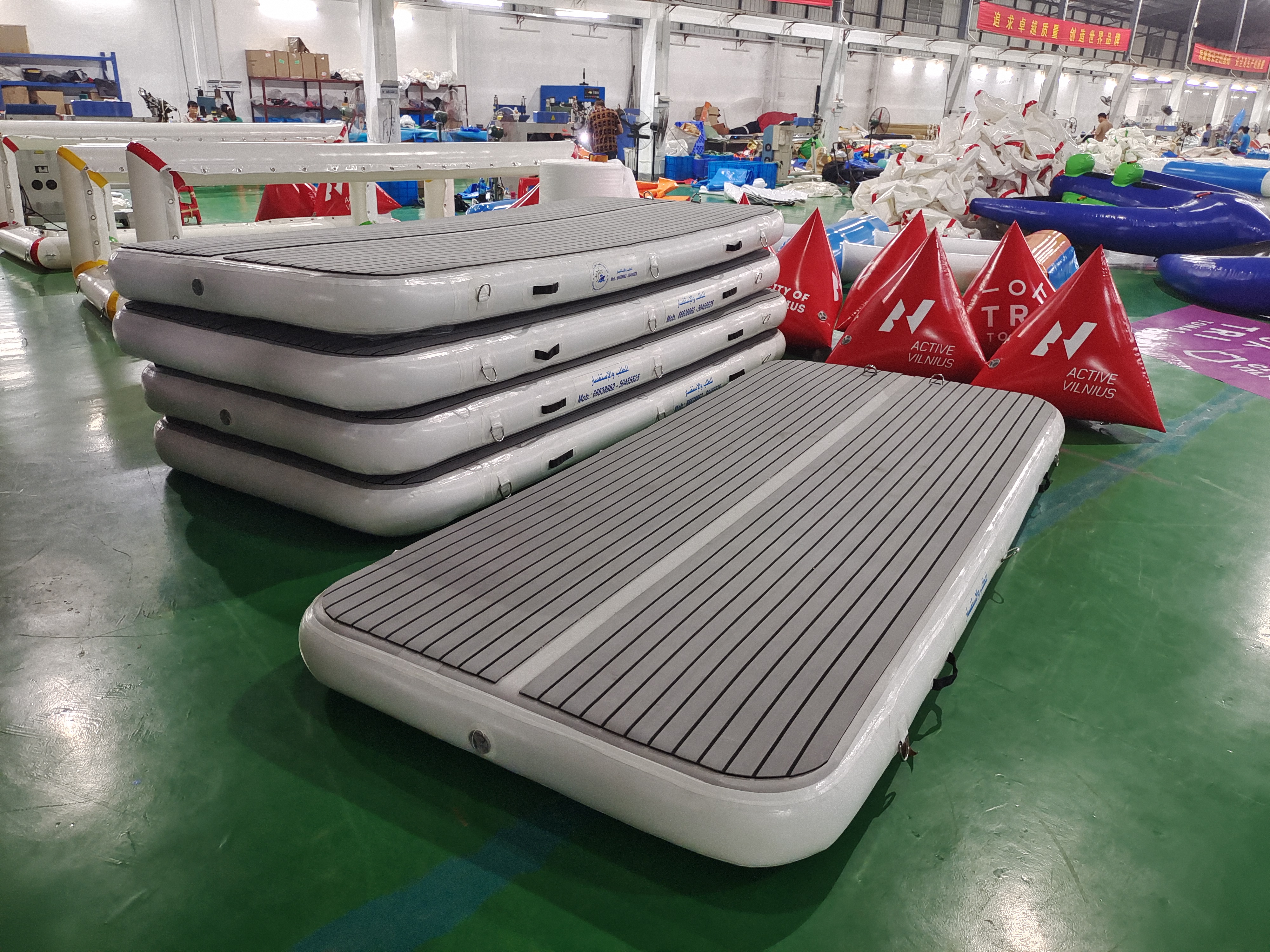 Inflatable Water Floating Platform Air Dock Leisure Water Sports Floating Island