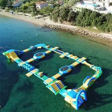 Floating Water Park Equipment Inflatable Water Sports Football Game