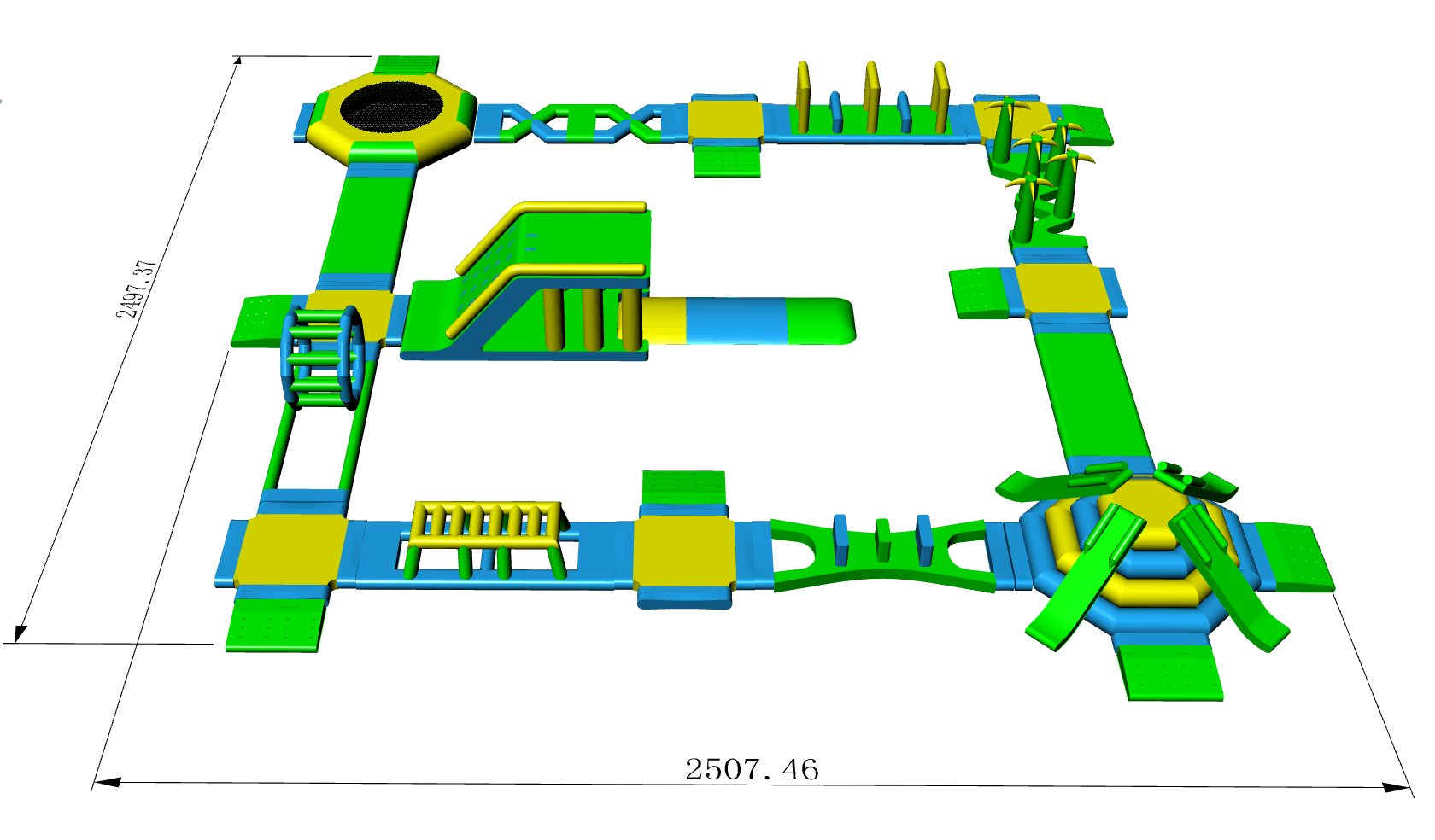 Inflatable Water Park Water Obstacle Course Water sports Equipment for Sale