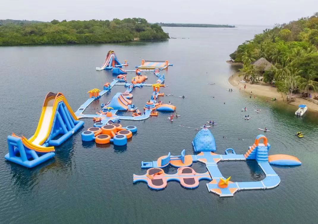 Commercial Airtight Floating Large Inflatable Water High Speed Slide Inflatable Water Park