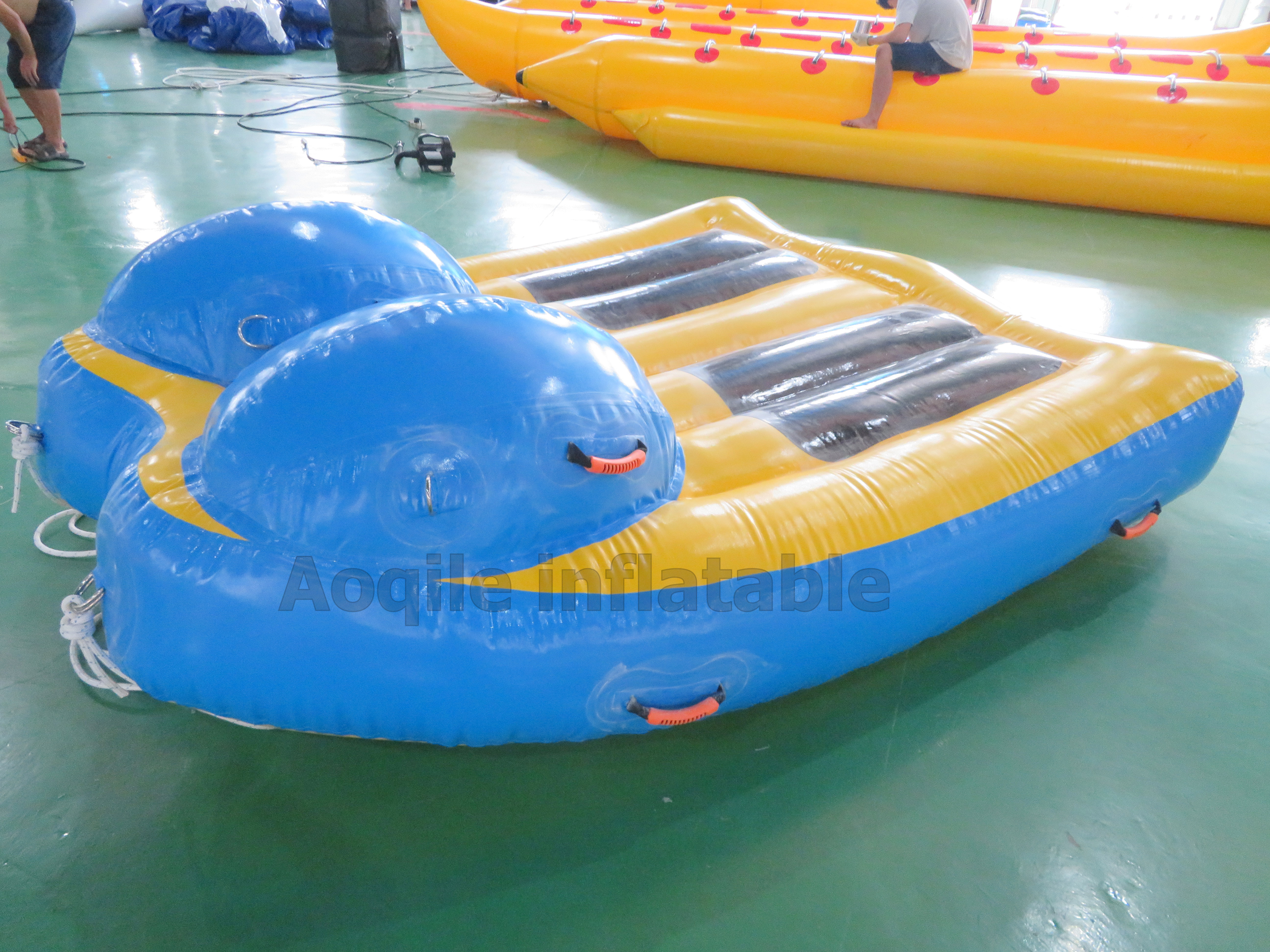 Inflatable 5 people Donut Boat Ride Towable Water Boat Fly Tube For Water Sport Games