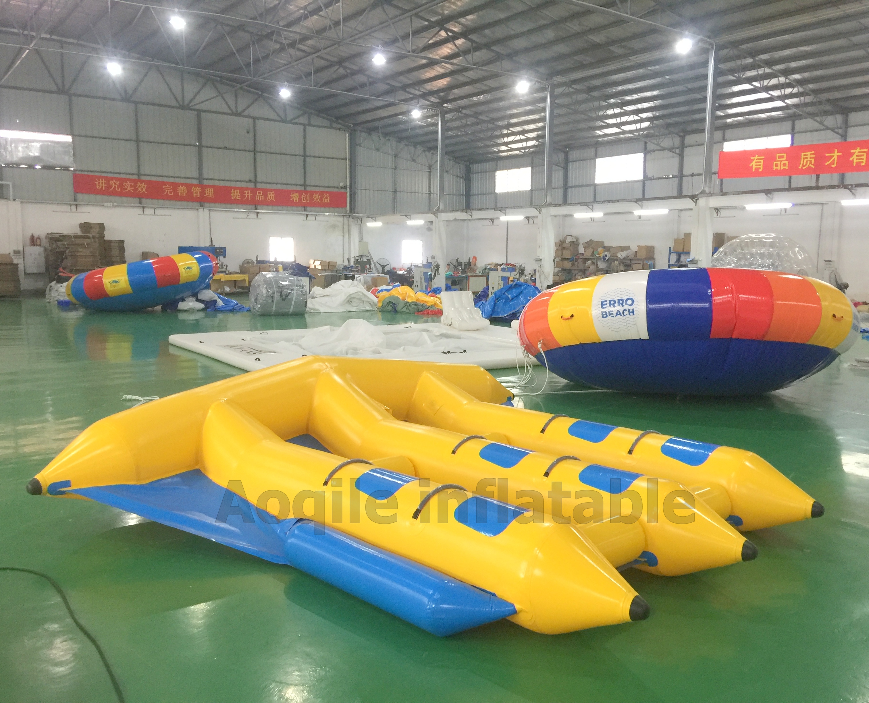 Water sport inflatable fly fish boat water game double banana boat towable tube boat