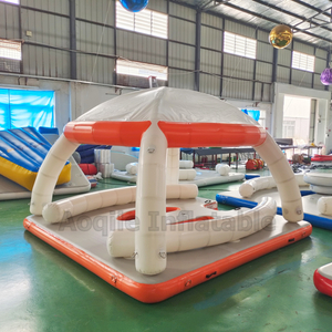 Factory Customized Inflatable Floating Island Yacht Pad Dock Platform Lounge