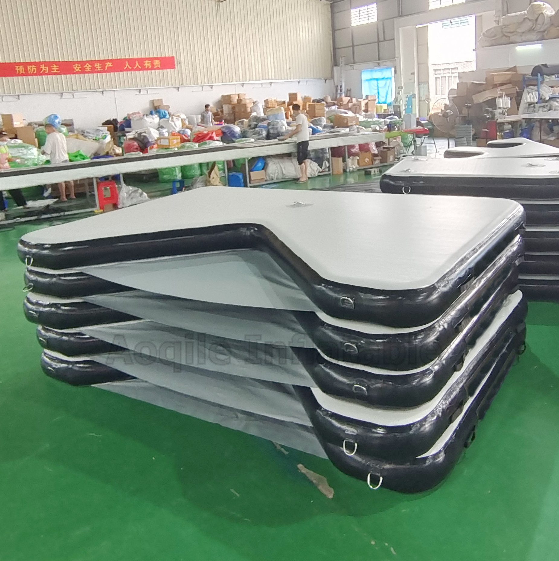 Non-Slip Drop Stitch Floating Inflatable Boat Dock Jet Ski Dock Inflatable U Shape Pontoons For Boat And Yacht Parking