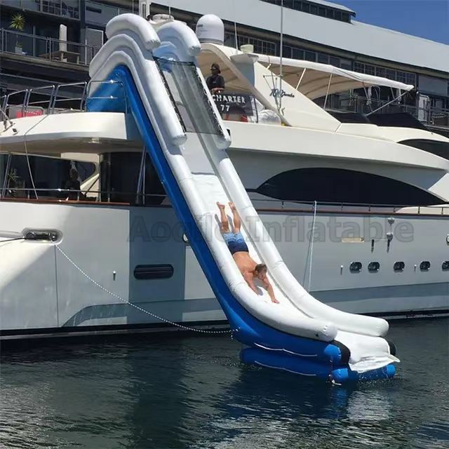 Factory Customized 5M height Boat Dock Slide Inflatable Slide Inflatable Yacht Slide for Sale