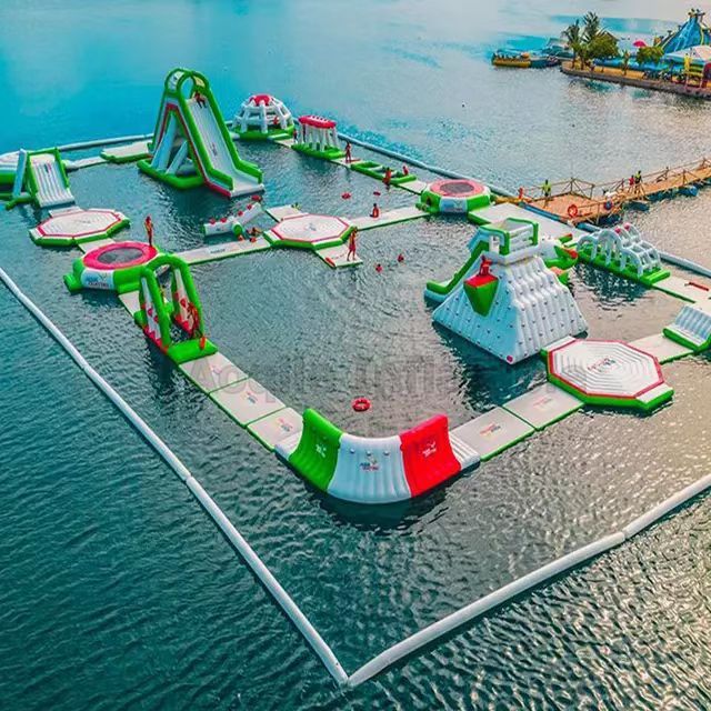 Hot Sale High Quality Adult Water Climbing Sports Obstacle Park Game Inflatable Floating Water Park