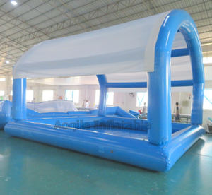 Transparent Inflatable Pool Shelter With Covered Ceiling / Inflatable Pool Cover Factory