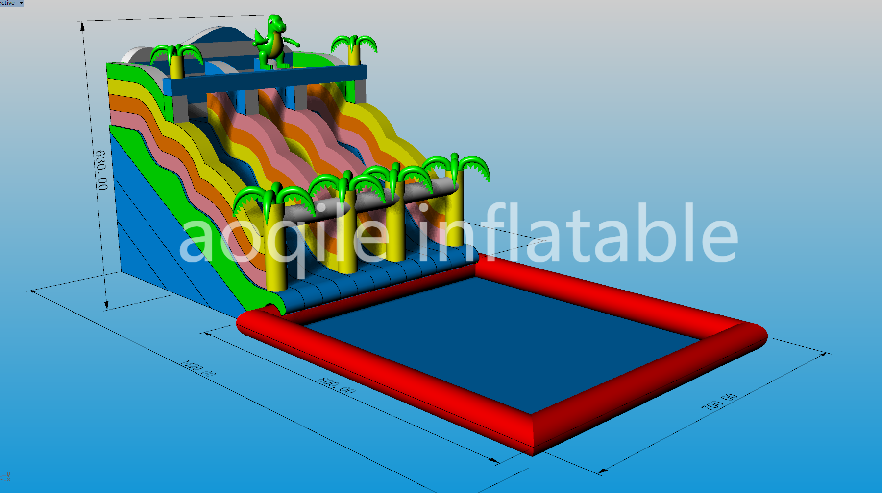 Cheap Factory Cost Inflatable Rainbow Slide , Rainbow Water Slide , Inflatable Rainbow Slide For Sale