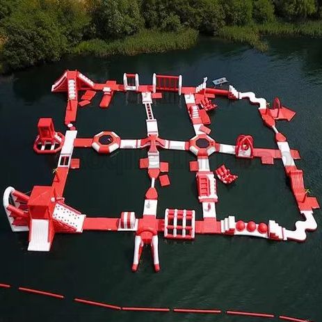 Large Inflatable Adventure Water Park Inflatable Floating Assault Course Inflatable Aqua Run Park