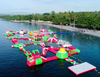 Water Floating Island Inflatable Park Commercial Inflatable Floating Water With Slide Castle