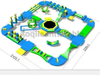 New inflatable floating obstacle inflatable floating water park games for adults equipment