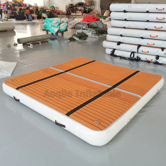 Good quality inflatable floating platform dock fishing leisure water platform