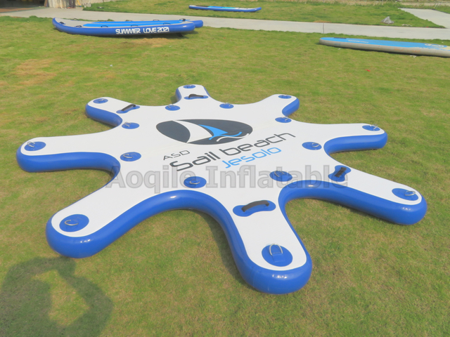 Outdoor Leisure Water Inflatable Floating Raft Dock Mat Inflatable Water Platform